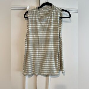 Lululemon all yours  Sleeveless Top - green and White